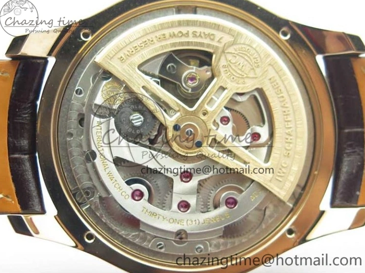 MIROTIME 0218 Compact Portugieser Perpetual Calendar IW503302 RG V9F 1:1 Best Edition White Dial on Brown Leather Strap A 7113